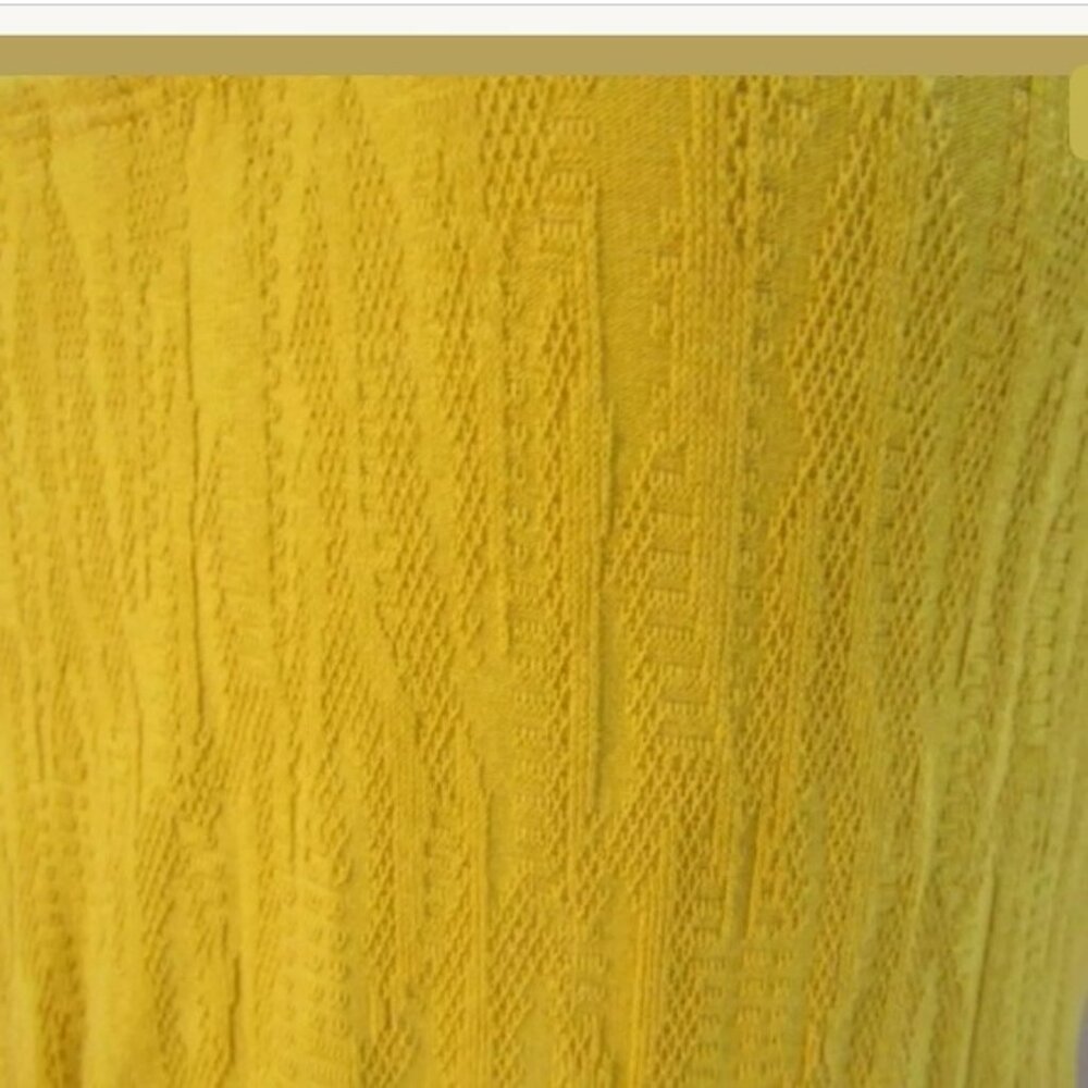 Anthropologie Maeve NEW Gillian Knit Tiered Maxi Dres Size M Mustard Yellow - Picture 5 of 14